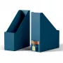 Leitz Archivador de revistas Puro, cartón 100 % reciclado, pack de 2, azul, cartón, 100 mm, 260 mm, 310 mm, 310 g