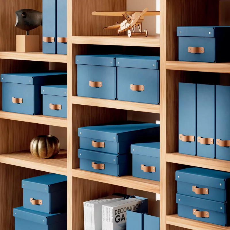 Leitz Archivador de revistas Puro, cartón 100 % reciclado, pack de 2, azul, cartón, 100 mm, 260 mm, 310 mm, 310 g