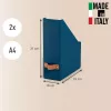 Leitz Archivador de revistas Puro, cartón 100 % reciclado, pack de 2, azul, cartón, 100 mm, 260 mm, 310 mm, 310 g
