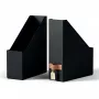 Leitz Archivador de revistas Puro, cartón 100 % reciclado, pack de 2, negro, cartón, 100 mm, 260 mm, 310 mm, 310 g