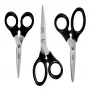 Leitz Set de tijeras de acero inoxidable 165/185/200 mm, adultos, corte recto, set, negro, acero inoxidable, acero inoxidable, tijeras de oficina