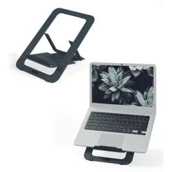 Leitz Soporte para portátil ajustable en altura Ergo Aluminium Ultra-Flat, brazo para portátil y tablet, gris oscuro, aluminio, 25,4 cm (10 inch), 43,2 cm (17 inch), 25,4 cm (10 inch)