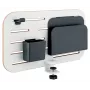 Leitz Organizador de escritorio con panel perforado Ergo Small, 42x25 cm, MDF, plástico reciclado, caucho, blanco, montaje con abrazadera, Letter, papel, imagen, 450 x 61 x 330 mm, 450 mm