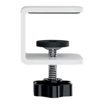 Leitz Organizador de escritorio con panel perforado Ergo Small, 42x25 cm, MDF, plástico reciclado, caucho, blanco, montaje con abrazadera, Letter, papel, imagen, 450 x 61 x 330 mm, 450 mm
