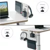 Leitz Organizador de escritorio con panel perforado Ergo Small, 42x25 cm, MDF, plástico reciclado, caucho, blanco, montaje con abrazadera, Letter, papel, imagen, 450 x 61 x 330 mm, 450 mm