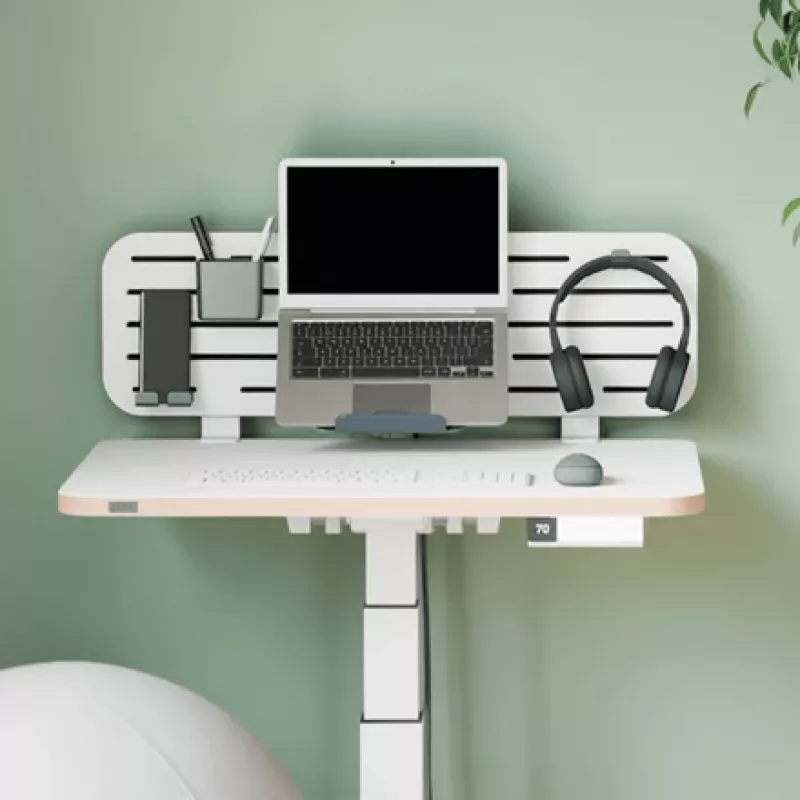 Leitz Organizador de escritorio con panel perforado Ergo con soporte para portátil, 80x25 cm