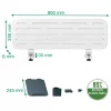 Leitz Organizador de escritorio con panel perforado Ergo con soporte para portátil, 80x25 cm