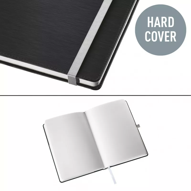 Leitz Style cuaderno A5 liso con tapa dura, monocromático, negro, A5, 80 hojas, 100 g/m², tapa dura