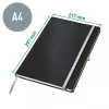 Leitz Style cuaderno A4 cuadriculado con tapa dura, monocromático, negro, A4, 80 hojas, 100 g/m², papel cuadriculado