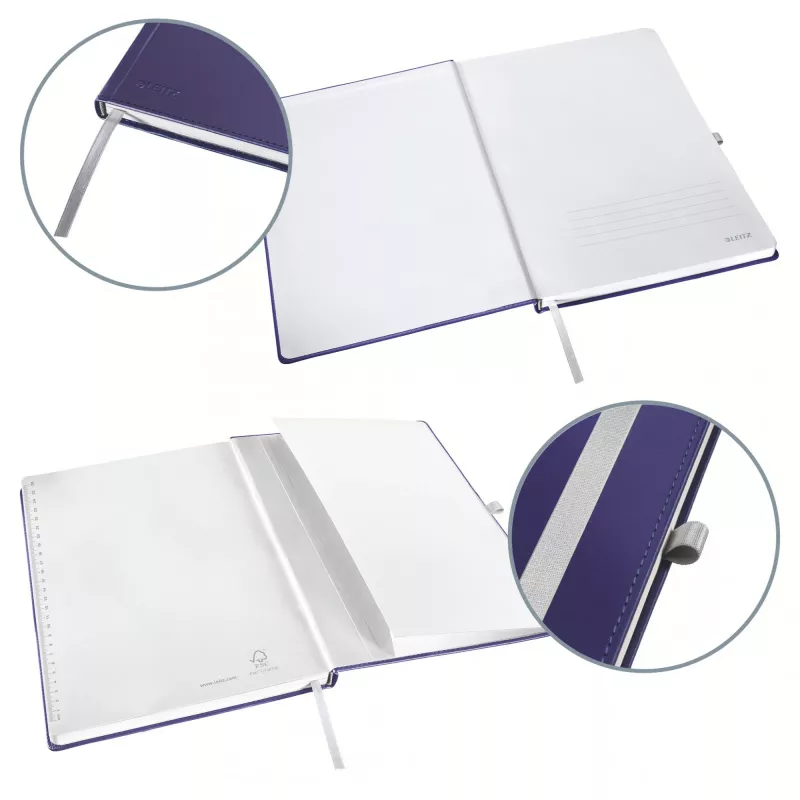 Leitz Style cuaderno A5 rayado con tapa dura, monocromático, azul, A5, 80 hojas, 100 g/m², papel rayado