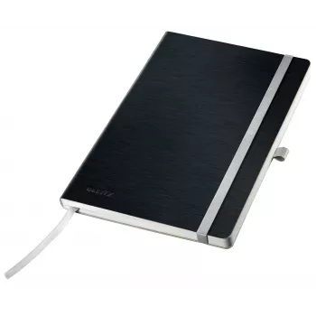 Leitz Style cuaderno A5 rayado con tapa blanda, monocromático, negro, A5, 80 hojas, 100 g/m², papel rayado