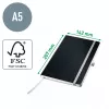 Leitz Style cuaderno A5 cuadriculado con tapa blanda, monocromático, negro, A5, 80 hojas, 100 g/m², papel cuadriculado