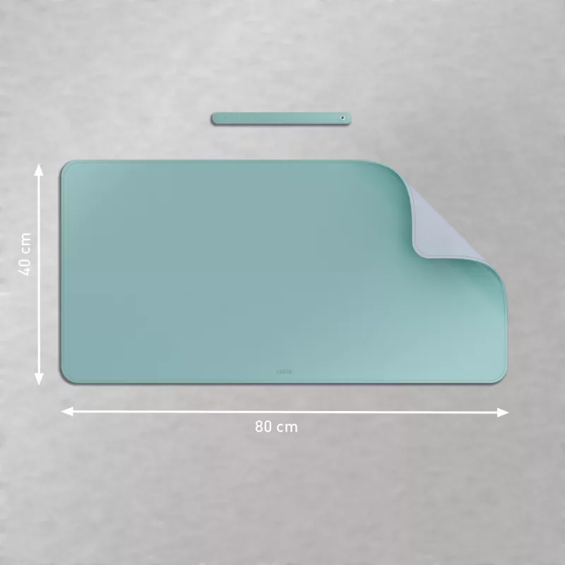 Leitz alfombrilla de escritorio grande, color menta, policloruro de vinilo (PVC), 400 mm, 800 mm, 2 mm, 350 g