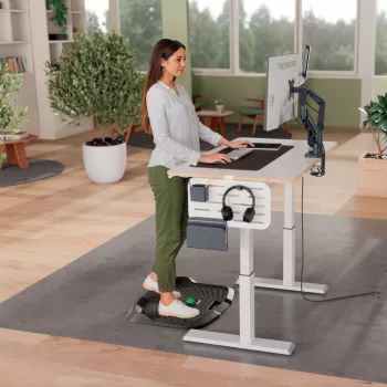Leitz Ergo Active alfombrilla ergonómica antifatiga, rectangular, negra, poliuretano, Bubble, China, 605 x 681 mm