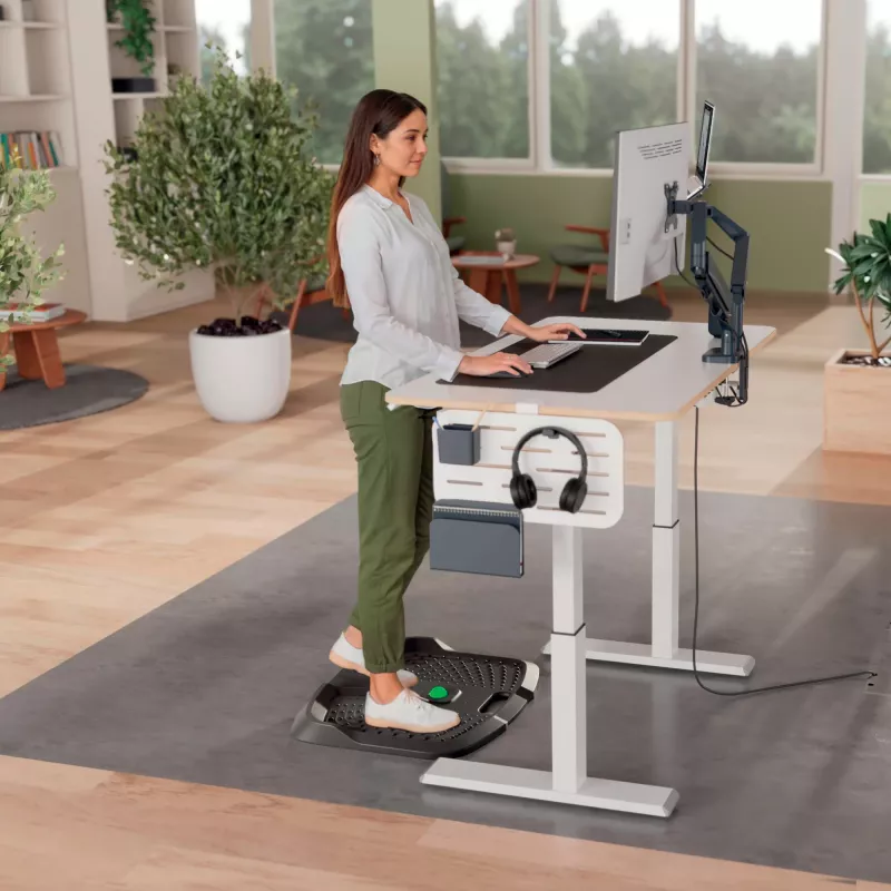 Leitz Ergo Active alfombrilla ergonómica antifatiga, rectangular, negra, poliuretano, Bubble, China, 605 x 681 mm