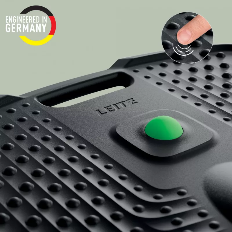 Leitz Ergo Active alfombrilla ergonómica antifatiga, rectangular, negra, poliuretano, Bubble, China, 605 x 681 mm
