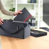 Leitz Fabric bolsa de trabajo Hot Desking con tapa, bolsa de almacenamiento, gris, rectangular, tela, monocromático, unisex