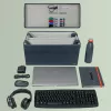 Leitz Fabric bolsa de trabajo Hot Desking con tapa, bolsa de almacenamiento, gris, rectangular, tela, monocromático, unisex