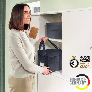 Leitz Fabric bolsa de trabajo compacta Hot Desking con tapa, bolsa de almacenamiento, gris, rectangular, tela, monocromático, adulto