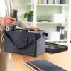 Leitz Fabric bolsa de trabajo compacta Hot Desking con tapa, bolsa de almacenamiento, gris, rectangular, tela, monocromático, adulto