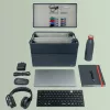 Leitz Fabric bolsa de trabajo compacta Hot Desking con tapa, bolsa de almacenamiento, gris, rectangular, tela, monocromático, adulto