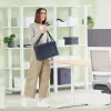 Leitz Fabric bolsa de trabajo compacta Hot Desking con tapa, bolsa de almacenamiento, gris, rectangular, tela, monocromático, adulto