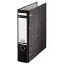 Leitz archivador de palanca de doble mecanismo Classic Marbled, 2 x A5, cartón, negro, superficie texturizada, 1000 hojas, 80 g/m²