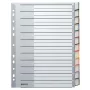 Leitz 12740000 índice de pestañas en blanco de cartón gris, blanco