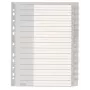 Leitz 12760000 índice de pestañas en blanco de plástico, gris