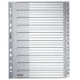Leitz 12800000 índice de pestañas numérico de cartón gris