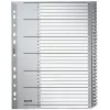 Leitz 12810000 índice de pestañas numérico de cartón gris