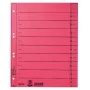 Leitz 16580025 índice de pestañas numérico cartón rojo