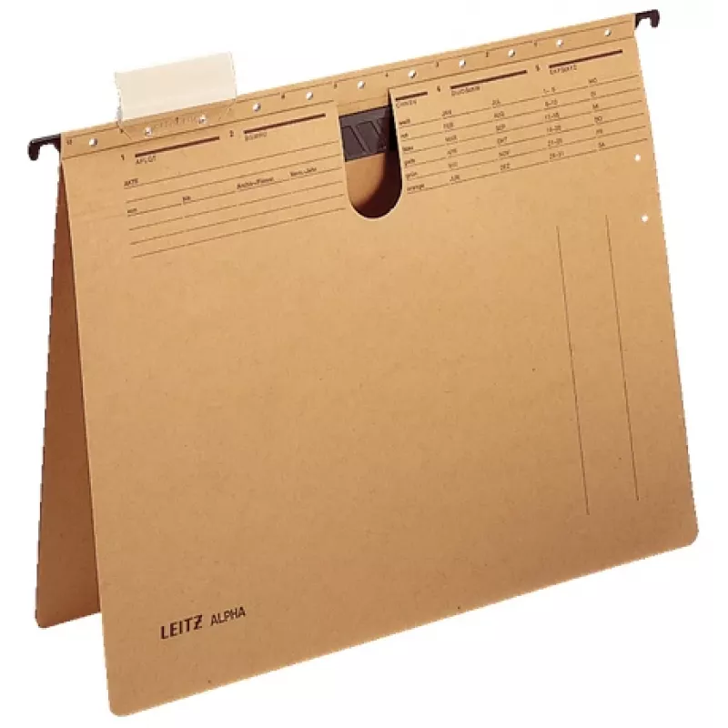 Leitz Alpha carpeta colgante cartón, polipropileno (PP) A4 marrón