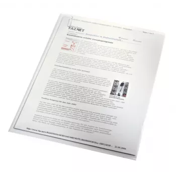 LEITZ Fundas transparentes estándar, A4, PP, granulado, 0,13 mm, abiertas por arriba y por los lados, aptas para documentos (4000-00-03)