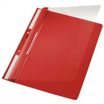 Leitz 41900025 Carpeta de informes PVC rojo, transparente