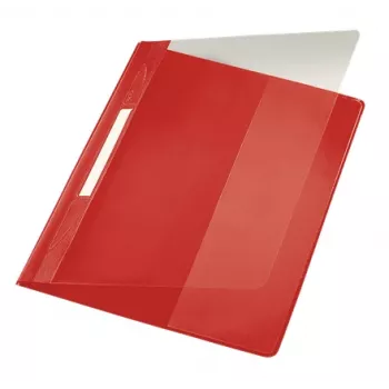 Leitz 41940025 Carpeta de informes PVC rojo, transparente