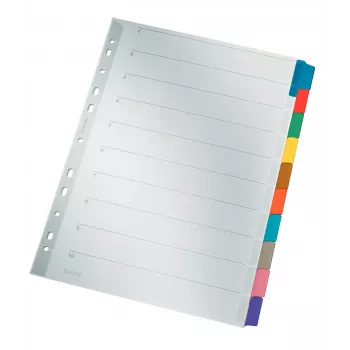 Leitz 43210000 Índice de pestañas en blanco cartón multicolor