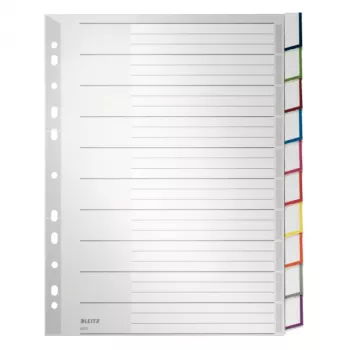 Leitz 43700000 Índice de pestañas en blanco polipropileno (PP) gris