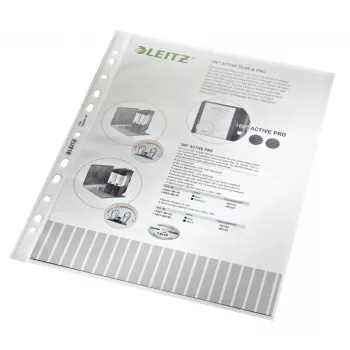Leitz Funda transparente de alta calidad, 210 x 297 mm (A4), transparente, polipropileno (PP), vertical, abierta por arriba, 230 mm