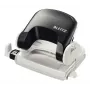 Leitz Perforadora 5038 NeXXt, 2 taladros, 16 hojas, 16 hojas, negro, plástico, 8 cm, 5,5 mm, A4, A5, A6, Folio, US-Quart, 8 x 8 x 8 cm