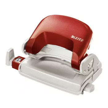 Leitz Perforadora 5058 NeXXt, 2 taladros 10 hojas, 10 hojas, rojo, plástico, 8 cm, 5,5 mm, A4