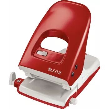 Leitz Perforadora 5138 NeXXt, 2 taladros 40 hojas metal, 40 hojas, rojo, metal, plástico, 8 cm, 5,5 mm, 5,5 mm