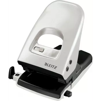 Leitz Perforadora 5138 NeXXt, 2 taladros 40 hojas metal, 40 hojas, gris, metal, 8 cm, 5,5 mm, A5