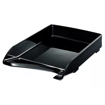 Leitz Cesta de correspondencia elegante, poliestireno, negro, 250 mm, 350 mm, 63 mm, 370 g