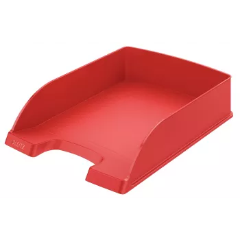 Leitz Plus Bandeja de correspondencia, estándar, poliestireno, rojo, 255 mm, 357 mm, 70 mm, 280 g