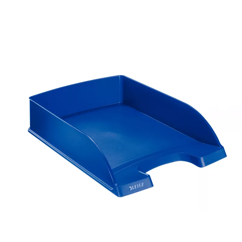 Leitz Plus Bandeja de correspondencia, estándar, poliestireno, azul, 255 mm, 357 mm, 70 mm, 280 g