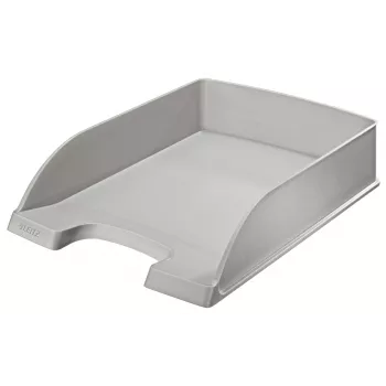 Leitz Plus Bandeja de correspondencia, estándar, poliestireno, gris, 255 mm, 357 mm, 70 mm, 280 g