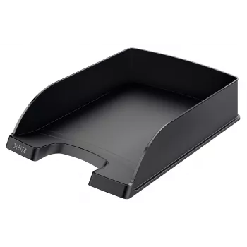 Leitz Plus Bandeja de correspondencia, estándar, poliestireno, negro, 255 mm, 357 mm, 70 mm, 280 g