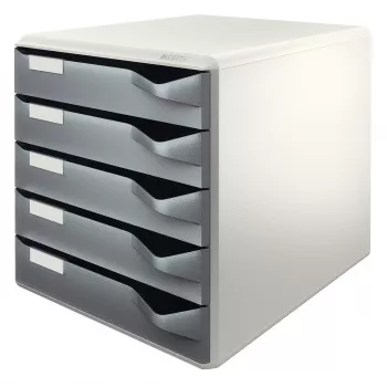 Leitz Set de correspondencia, 5 cajones, plástico, gris, 1 ud., 3,65 kg, 285 x 355 x 290 mm