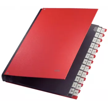 Leitz 59240025 Separadores, libro, rojo cartón, polipropileno (PP) A4
